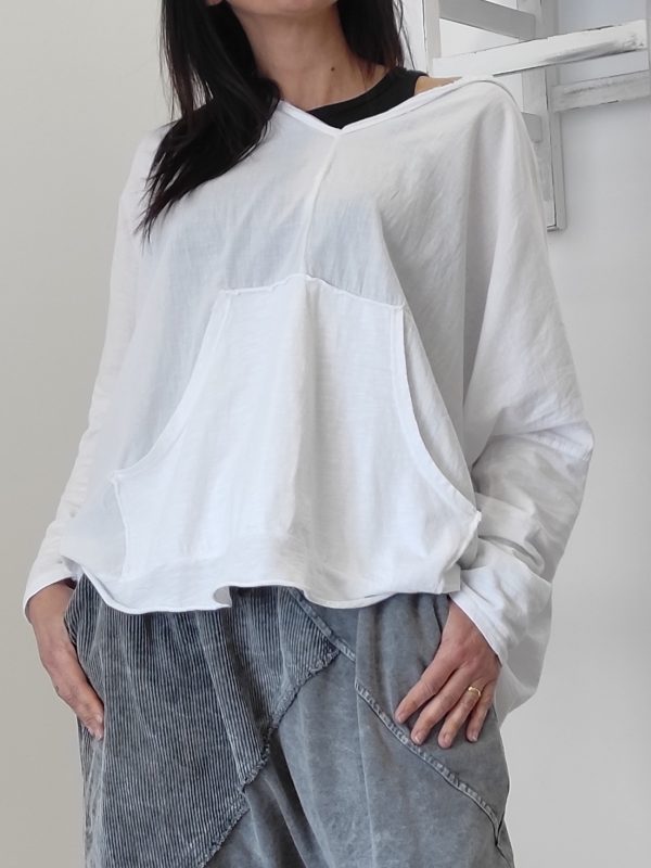 Blusa Julia Gris Blanca