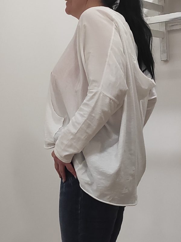 Blusa Julia Gris Blanca - Imagen 5