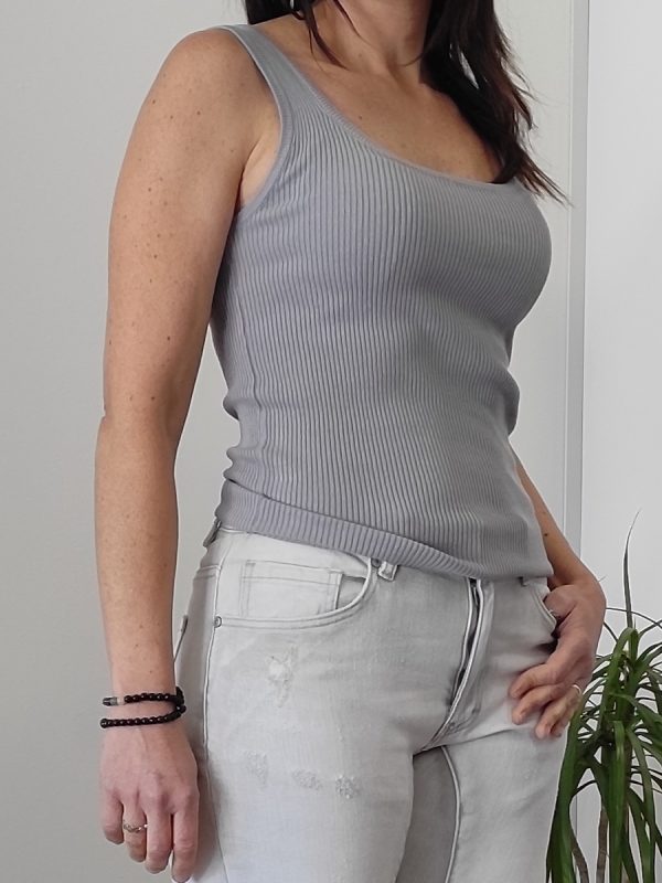 Top Tirantes Basic Gris